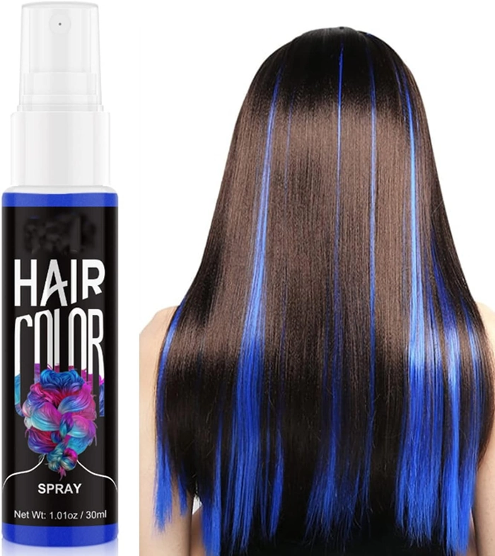 Festive Weekend Hairstyles with Temporary Color Spray