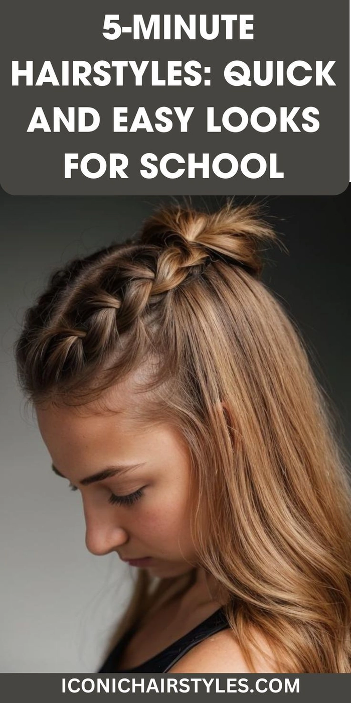 Quick morning hair routine for school holiday party with festive braids