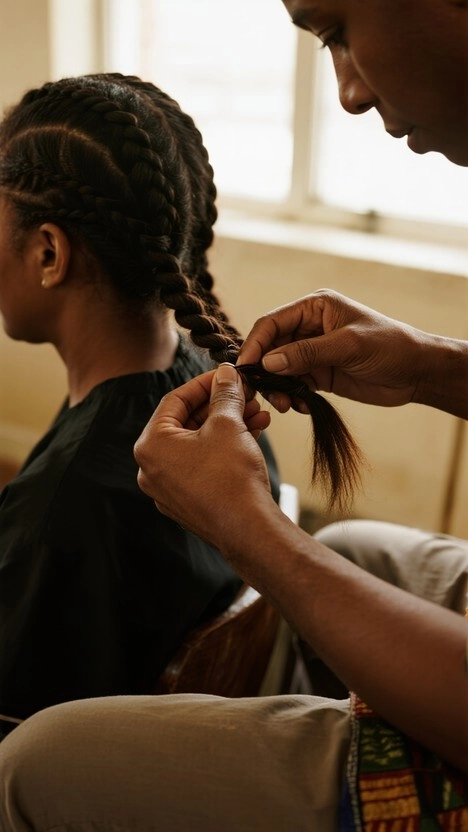 Traditional hair braiding styles for cultural holiday festivals