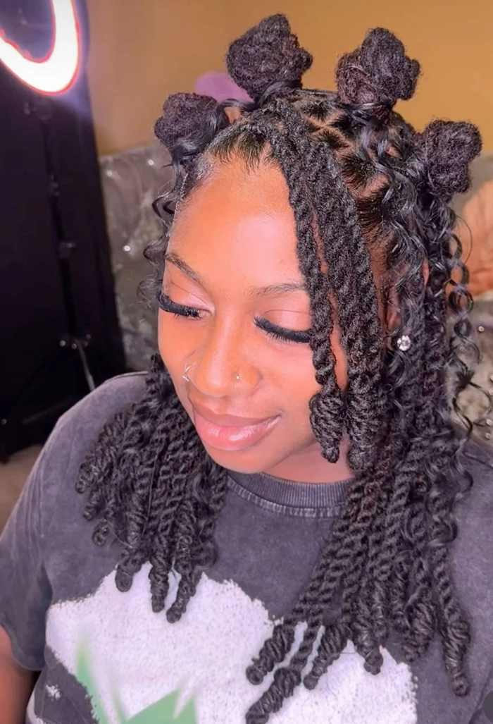 Elegant loc styling ideas for festive winter events with seasonal accessories