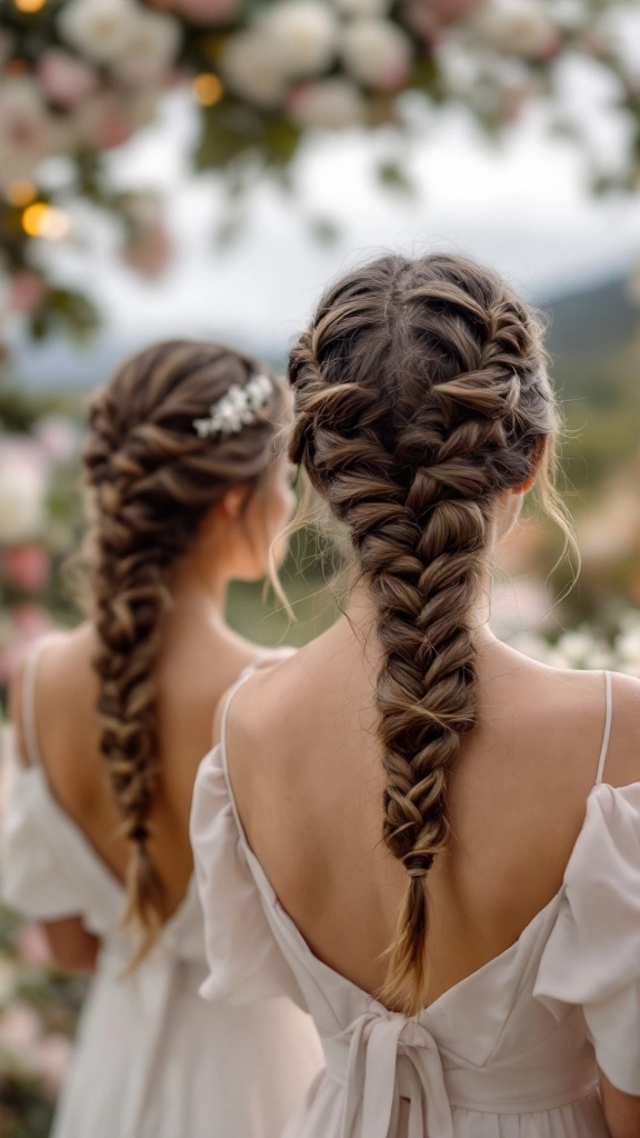 December Bridesmaid Braid Styles for Ceremonies