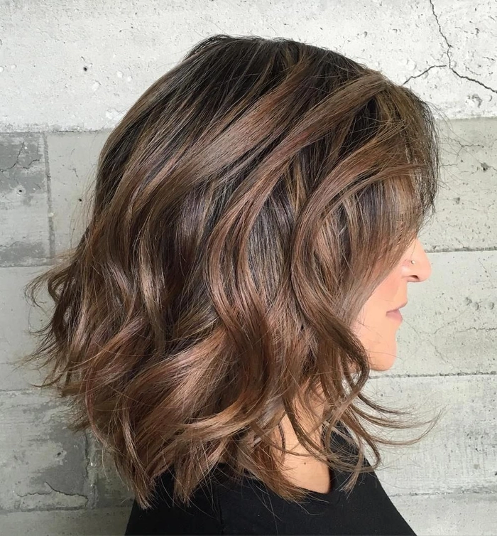 Medium length holiday waves styled for thick hair
