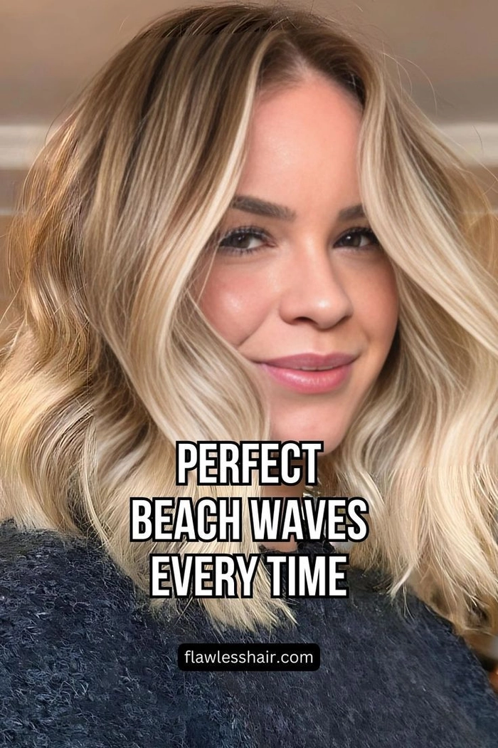 Beach wave hairstyle for Memorial Day weekend
