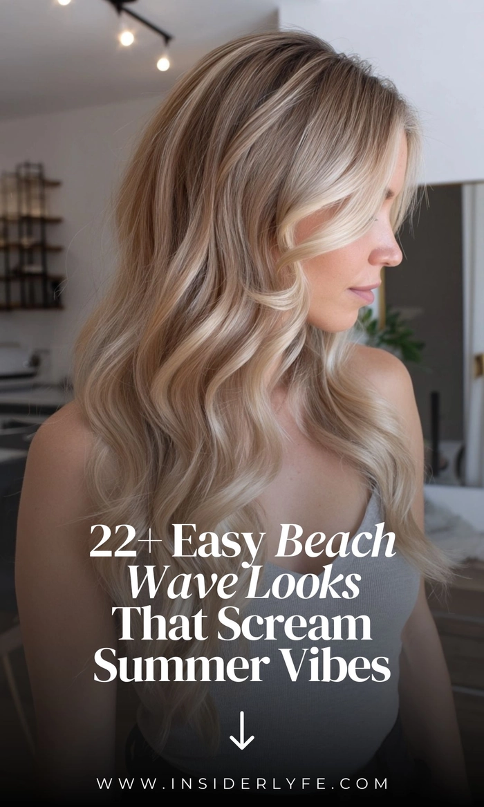 Woman with loose beach waves styled for Memorial Day weekend at the shore