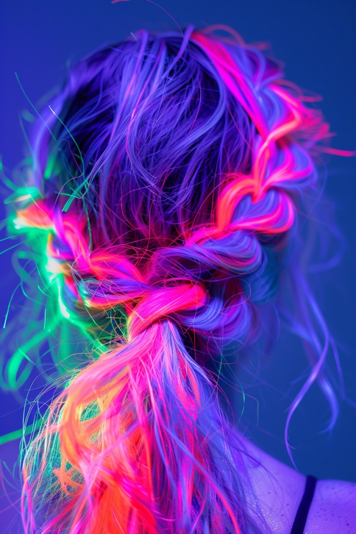 Neon Hair Chalk Styles for R