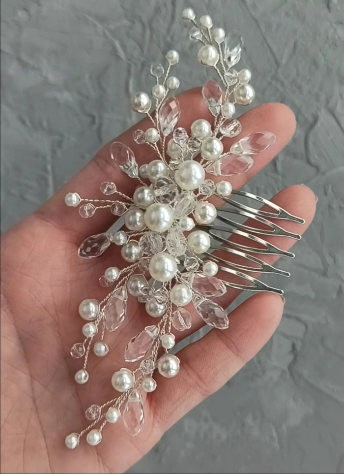 Holiday Hairstyles featuring pearl hair accessory for Christmas dinner, image nine Pearl hair accessory styling for Christmas dinner, elegant holiday hairstyle