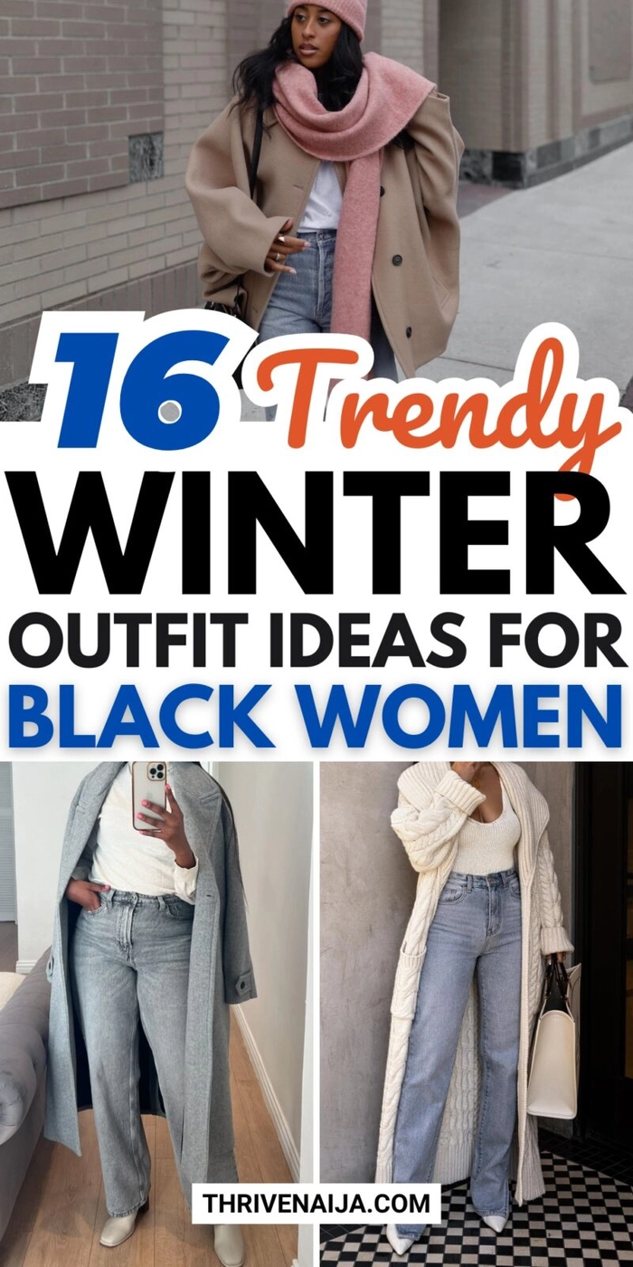 Elegant protective hairstyle idea for Black women during cold weather celebrations Black woman with a chic braided protective style for winter holidays