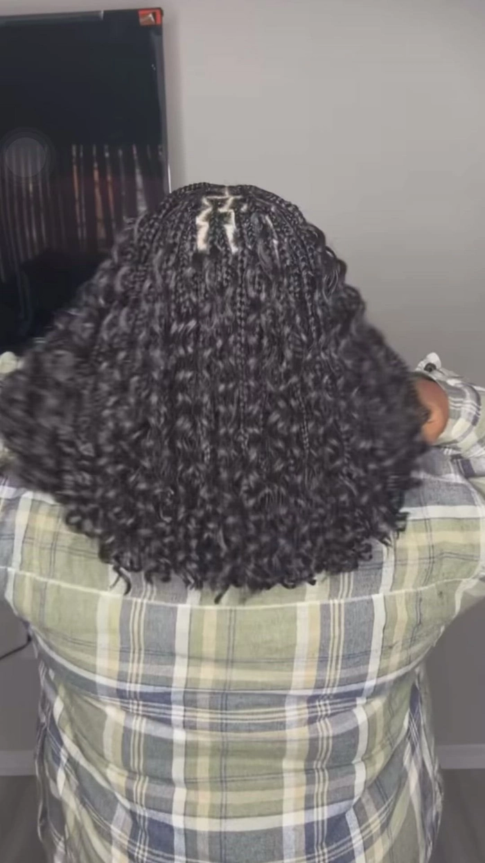 relaxed boho braids with subtle waves for a festive Thanksgiving dinner
