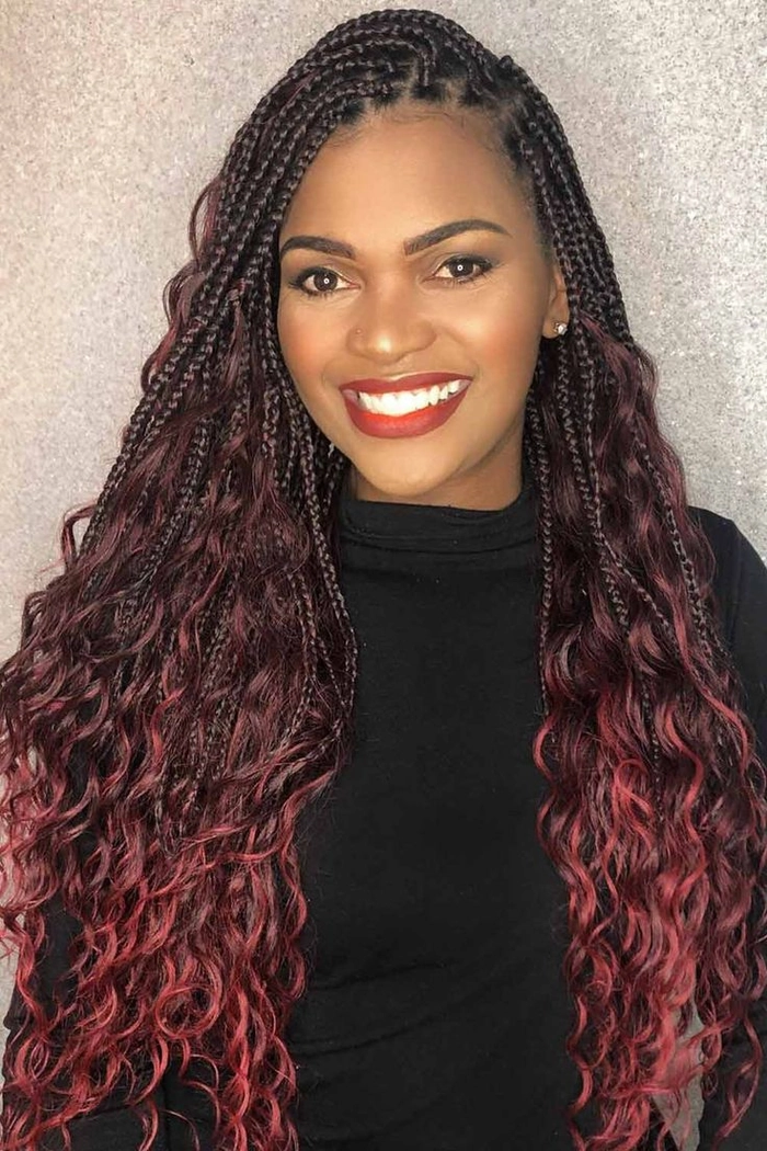 A relaxed bohemian braid hairstyle perfect for a Thanksgiving dinner gathering