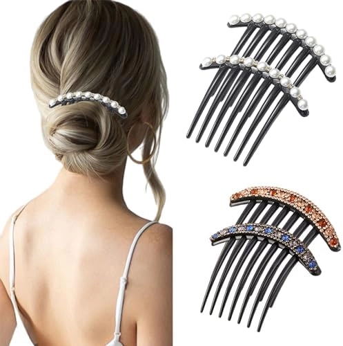 Holiday Hairstyles - Rhinestone Hair Comb Placement for Formal Galas Rhinestone hair comb placed in an elegant updo for a formal holiday gala hairstyle