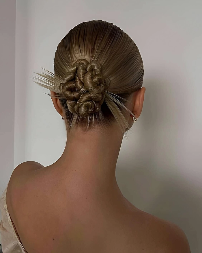 Romantic twisted updo for a Valentine's Day date, perfect for holiday hairstyles