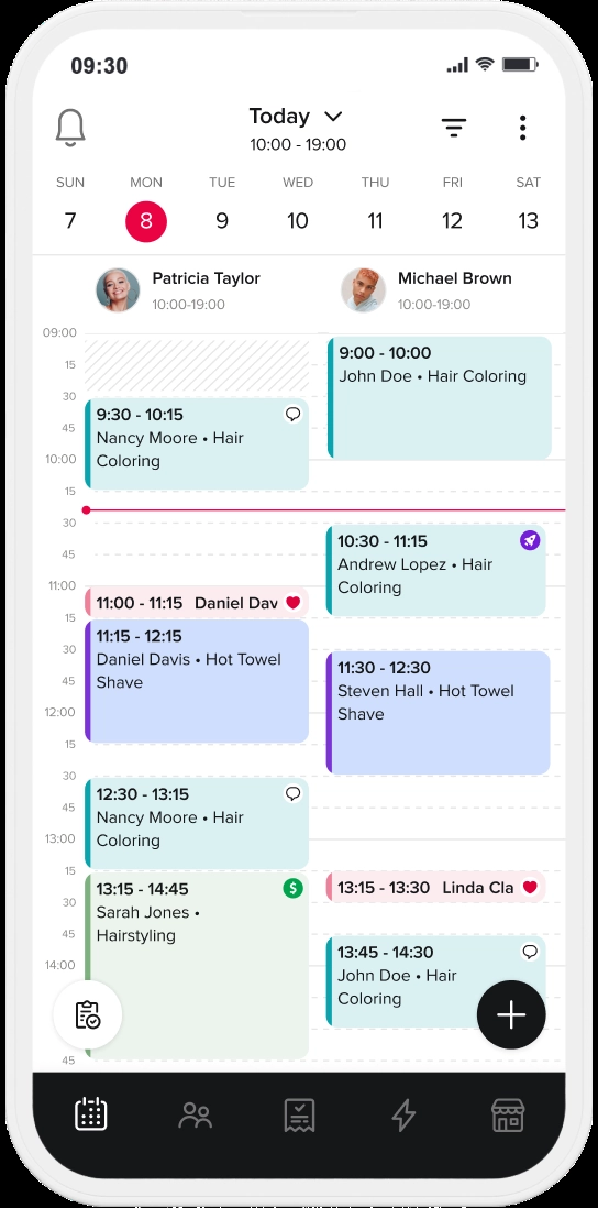 Illustrated timeline showing recommended salon booking dates for December holiday hairstyles