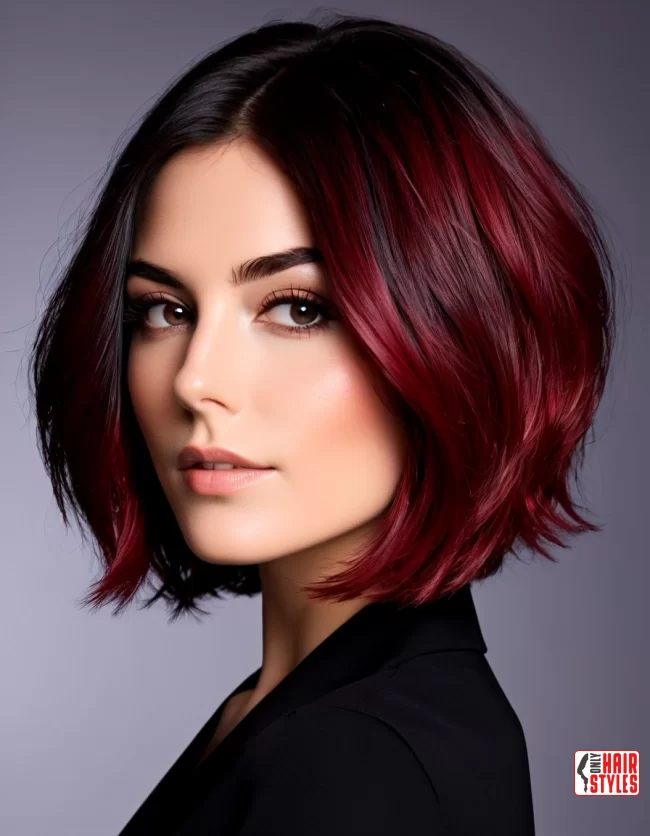 A short bob with delicate holiday embellishments styled for fine hair.