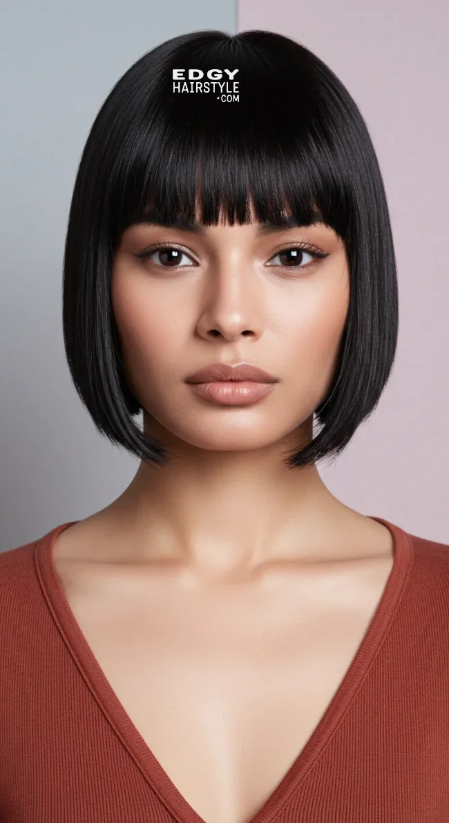 Short bob holiday styling for fine hair with sparkling hair clips