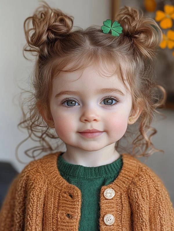 Green hair chalk for St. Patrick's Day hairstyle without spray