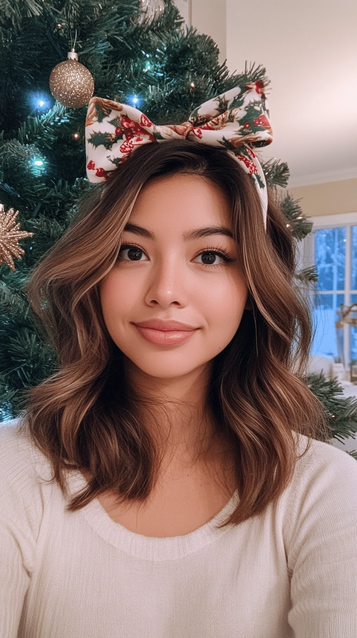Close-up of styling wax picks being used to define a short holiday haircut