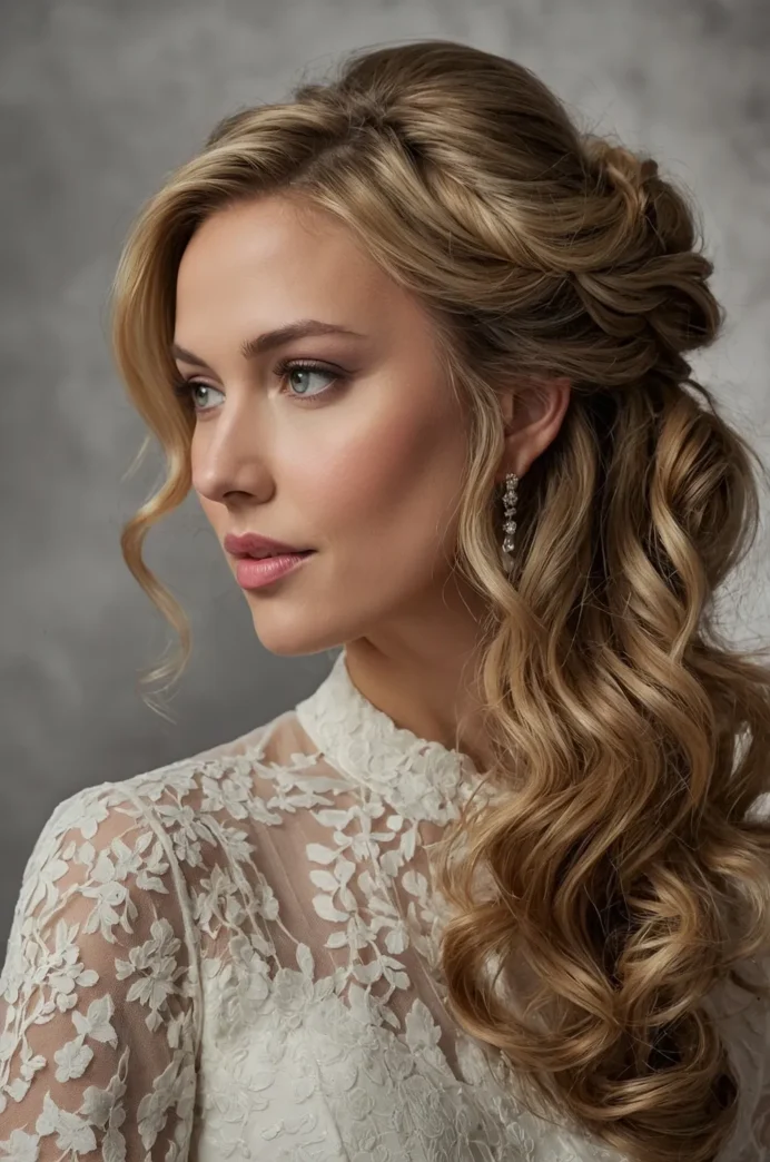 Twisted Halo Updos for Romantic Winter Dates