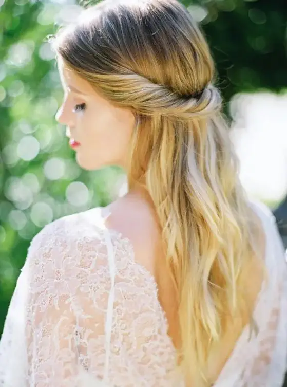 Romantic Winter Twisted Halo Updo Twisted halo updo hairstyle perfect for a romantic winter date