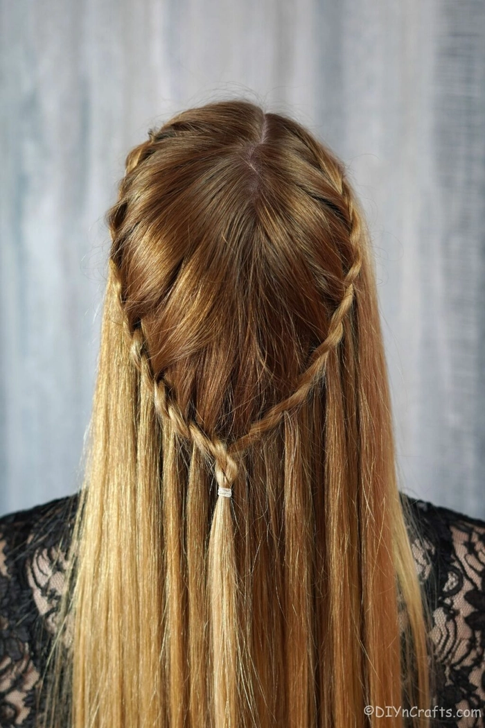 Daytime holiday waterfall braid with subtle waves