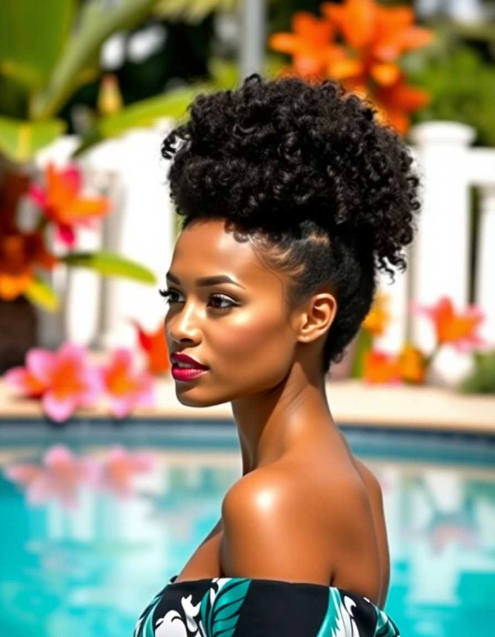 Elegant humidity resistant braided hairstyle perfect for winter cruise getaways