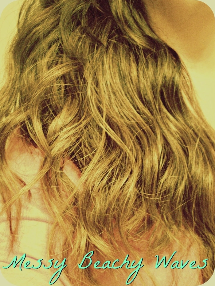 Messy beach waves styled for a bachelorette party celebration Bachelorette party hairstyle with messy beach waves for a fun bridal event