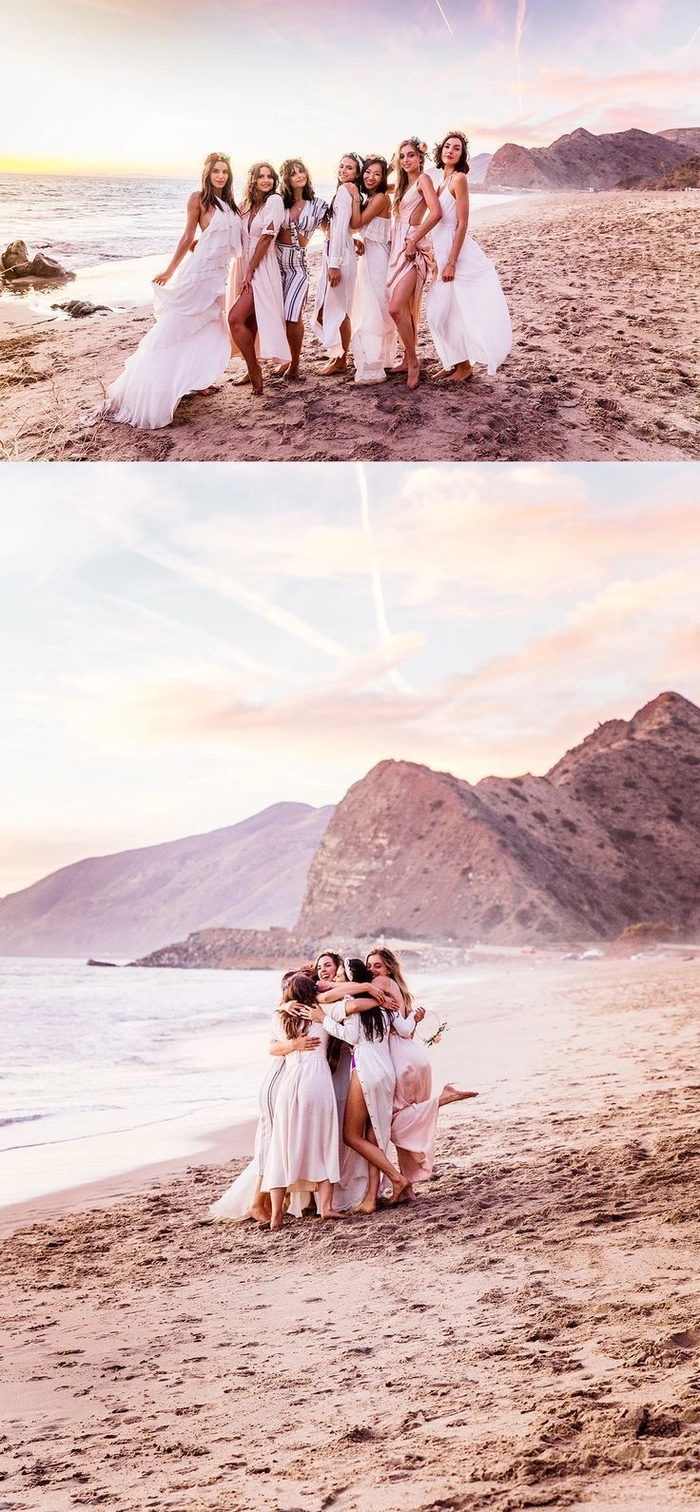 Bachelorette party messy beach waves hairstyle for a fun celebration A bride-to-be with messy beach wave hairstyle at a bachelorette party