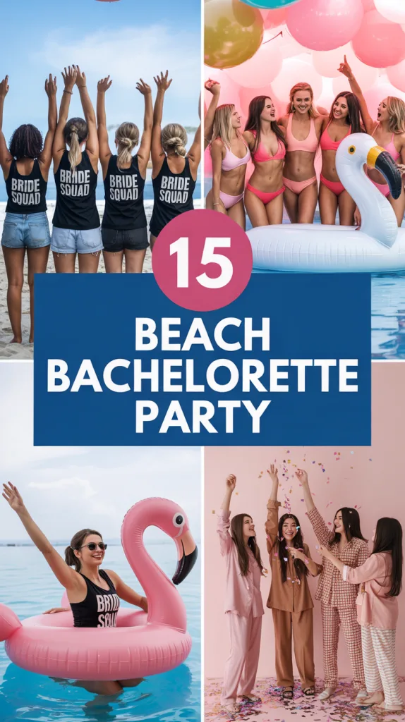 Bachelorette party hairstyle featuring effortless messy beach waves Woman with messy beach waves styled for a bachelorette party celebration