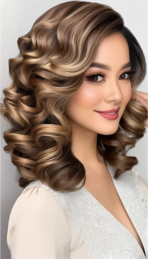 Birthday event curls styled on keratin treated hair for party celebration