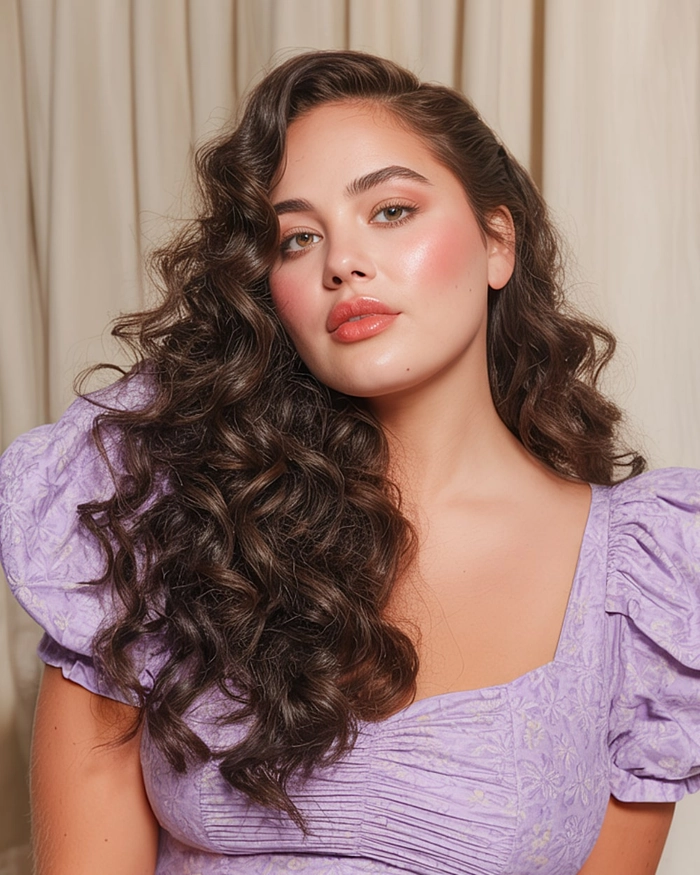 Birthday event curls for damaged hair with gentle styling and soft waves