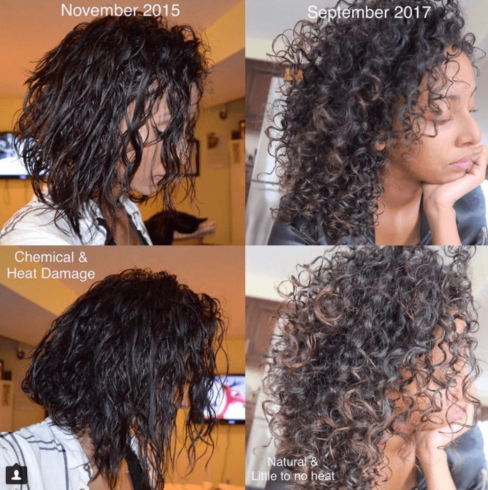 Gentle birthday curls for damaged hair