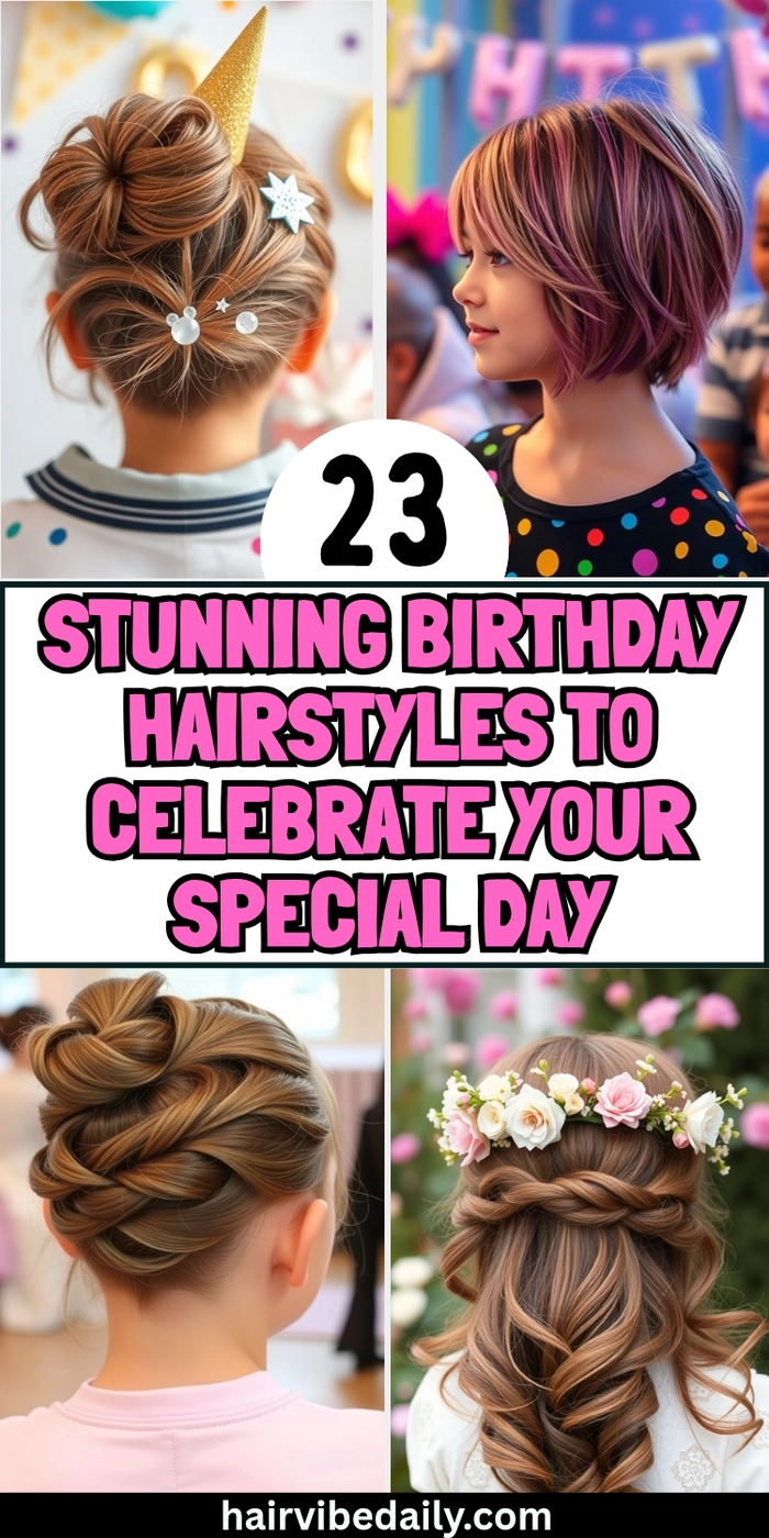 Gentle curls for damaged hair at a birthday party