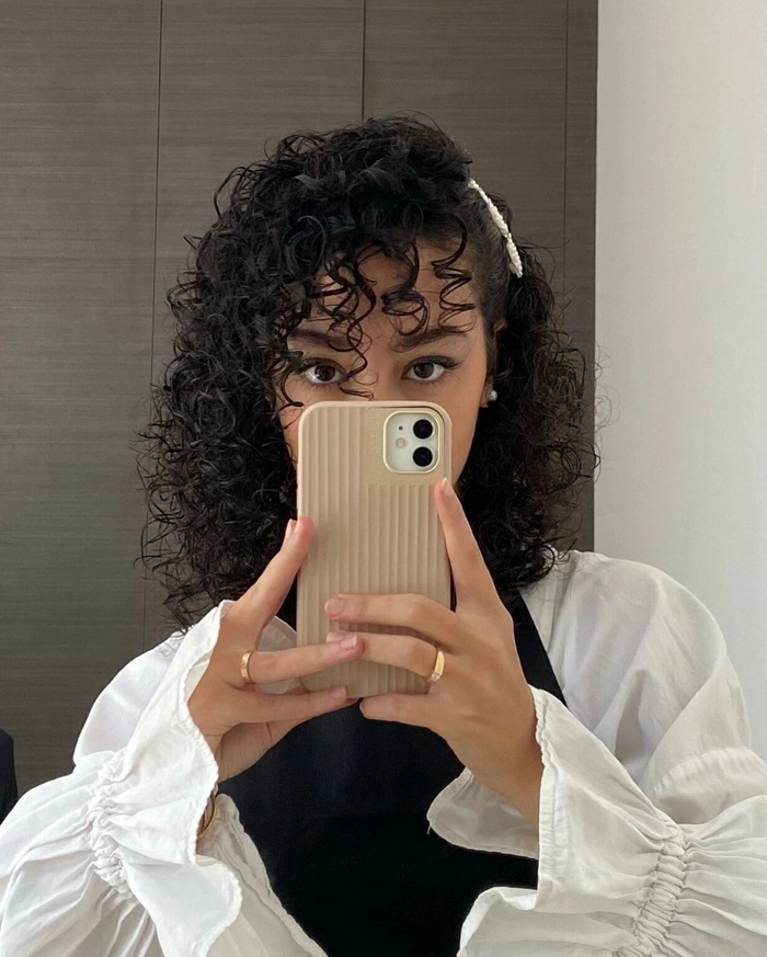 Celebratory curls for keratin treated hair at a birthday party event