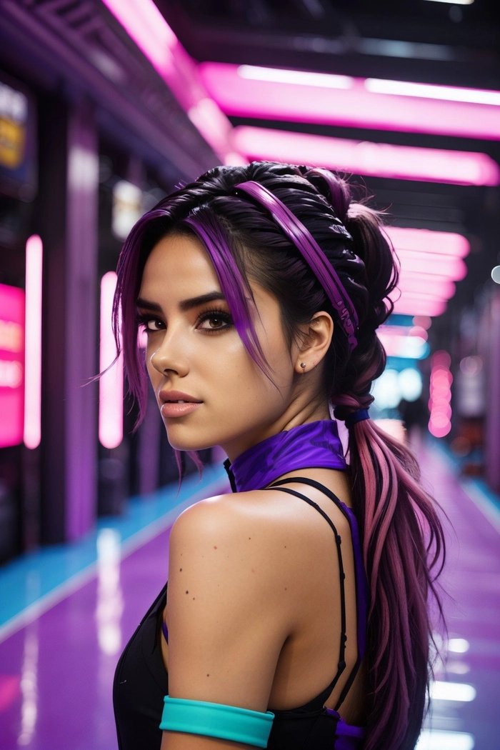 Cyberpunk Festival Hair: Neon Extensions