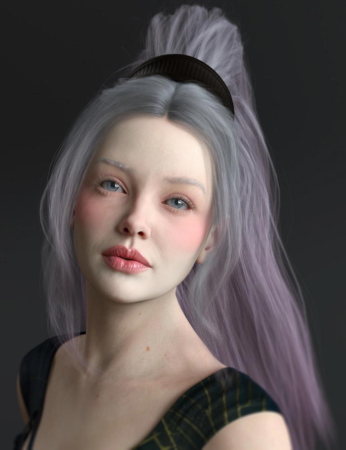 Stunning evening updo with vivid fantasy hair colors in a party hairstyle
