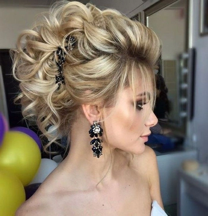 Elegant gala updo accented with velvet scrunchies