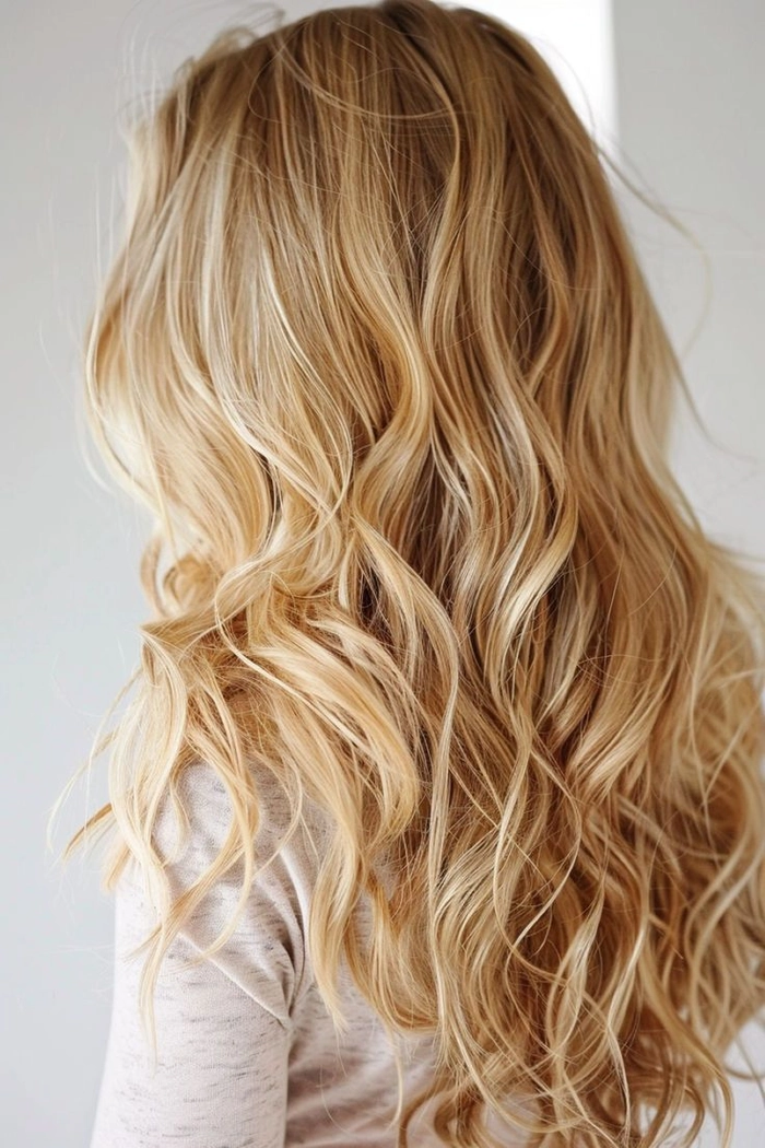 Elegant gala updo highlighting freshly lightened blonde strands