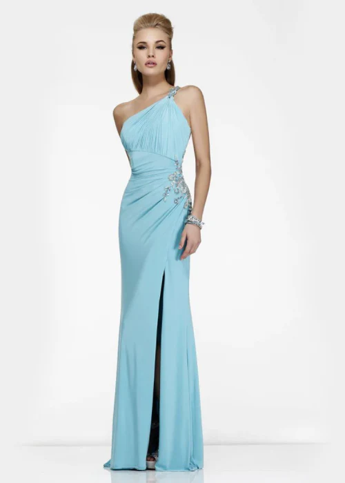 Elegant updo hairstyle complementing a backless evening gown for a gala event