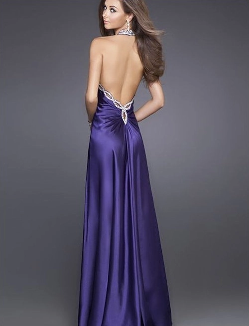 Elegant gala updo hairstyle perfect for backless evening wear