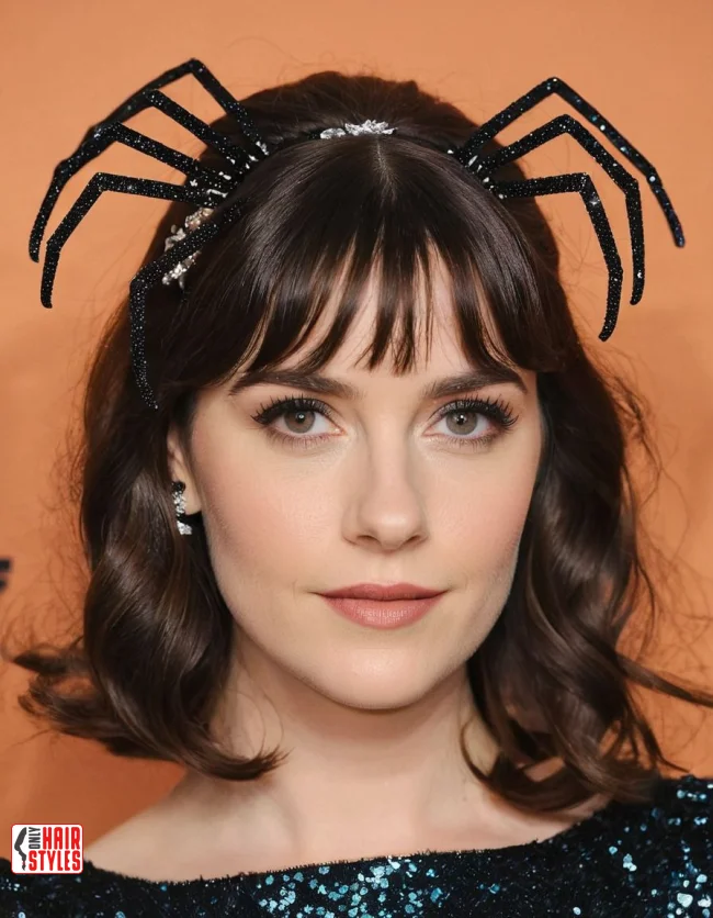 Edgy short hair Halloween party look with spiky texture and dark accessories