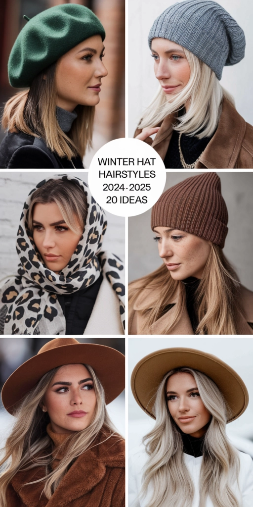 Hat friendly party hairstyle for a winter gala with swept side curls and a velvet headband