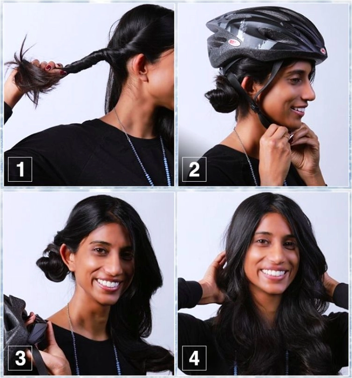 Helmet friendly party hair ideas for biker gatherings Motorcycle party hairstyles that fit under a helmet for events
