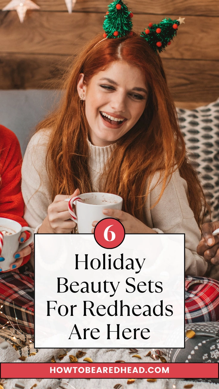 Holiday Party Hairstyle Ideas for Natural Redheads - Elegant Updo A festive holiday party hairstyle for natural redheads featuring an elegant updo with subtle waves and sparkling accessories