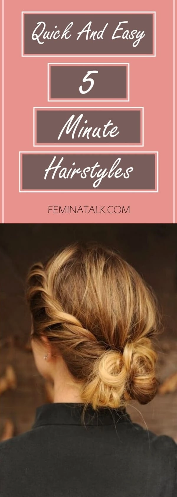 Quick Five Minute Party Hairstyle for Last Minute Events Quick five minute party hairstyle for last minute events, step-by-step tutorial