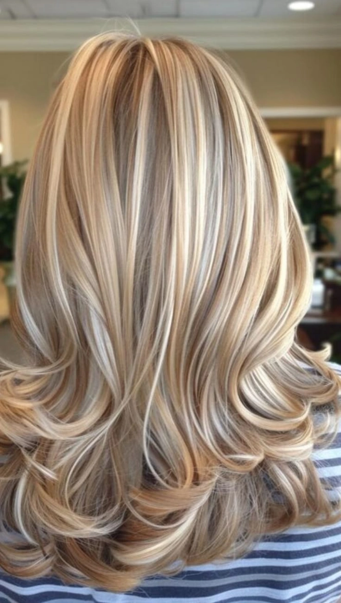 Gala updo hairstyle for freshly highlighted blonde hair