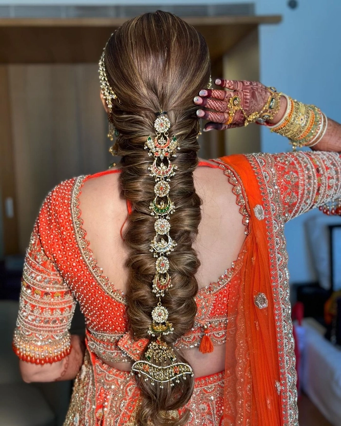 Elegant gala braids styled for thick heavy hair
