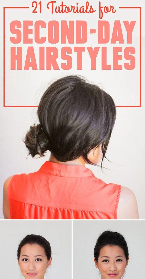 Quick party hairstyle for unwashed second day hair