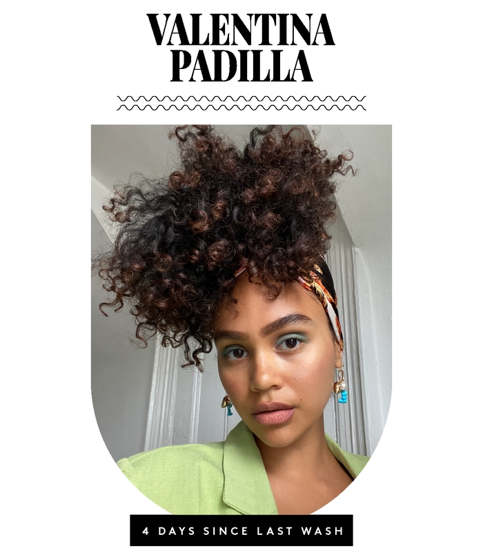 Quick party style for unwashed second day hair, featuring a chic updo with texturizing spray