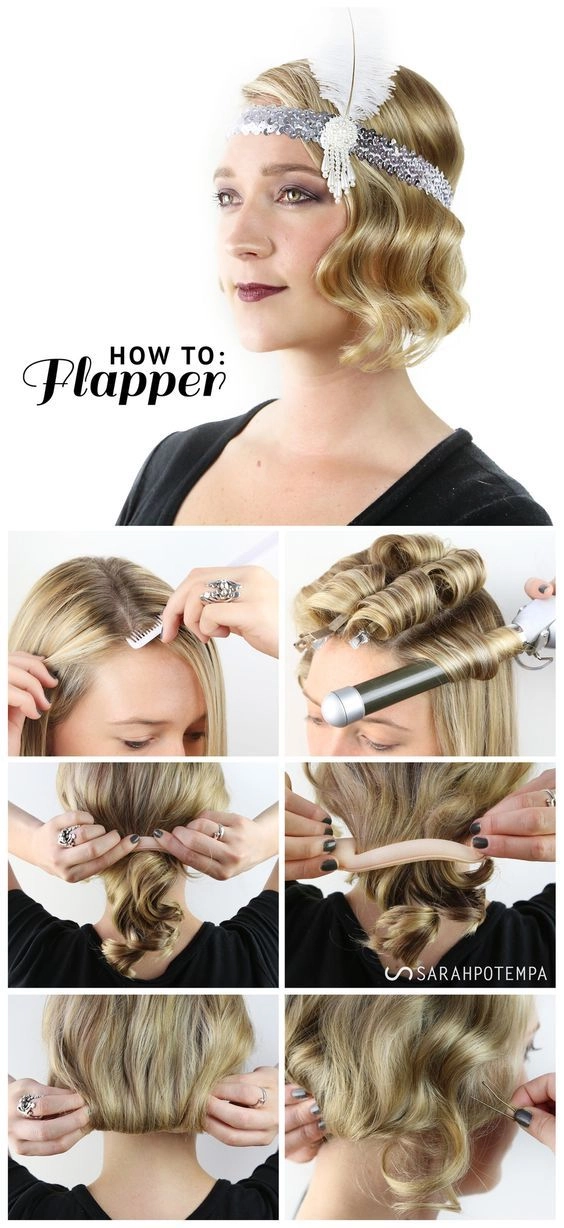 Vintage Great Gatsby party hairstyle with glamorous finger waves