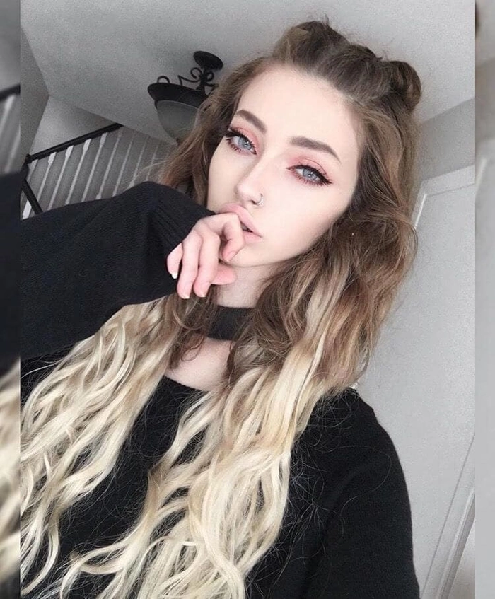 Grunge Party Hair with Messy Texture - Style 6 A messy grunge party hairstyle with textured, undone waves