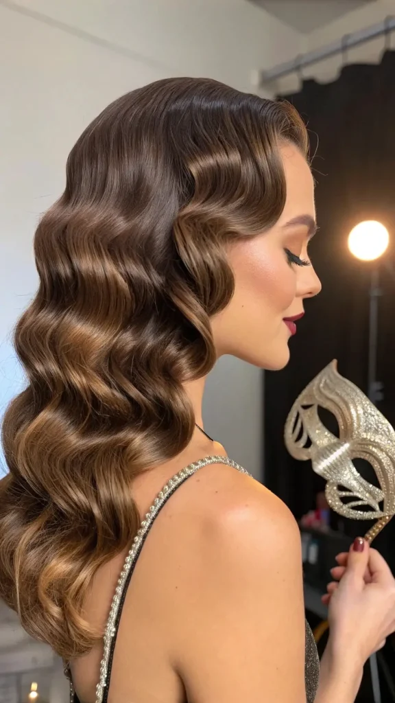 Vintage Finger Waves for a Masquerade Ball